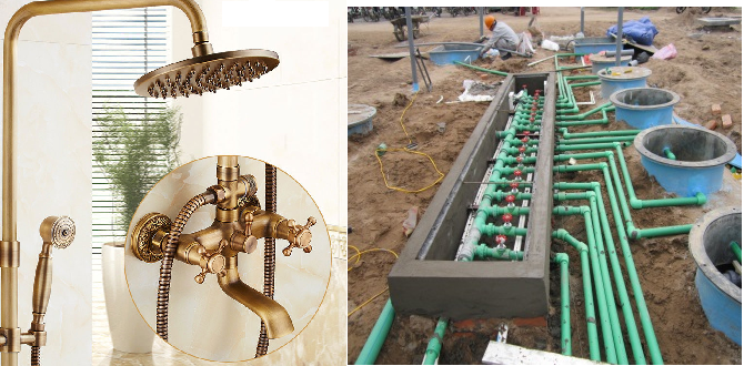 Hình ảnh lắp đặt và sửa đường ống nước tại nhà khách hàng ở quận Hoàng Mai